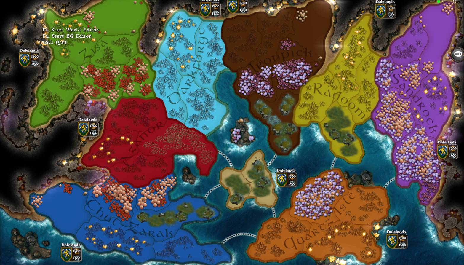 A glimpse of our map editor: all kingdoms occupied